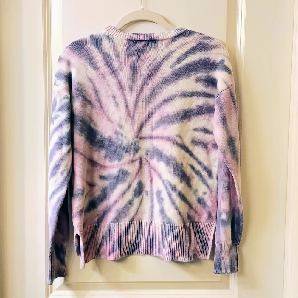Women's Design History Purple Tir Dye Long Sleeve Sweater Size Small - Picture 3 of 8